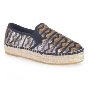 TONI PONS Sequin Fonda-LJ Flatform Espadrille ~NWOT